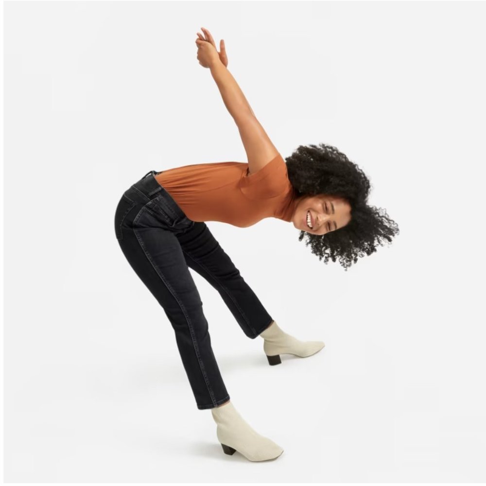NWT Everlane The Cheeky Bootcut Jean - Size 27 Regular - Washed Black